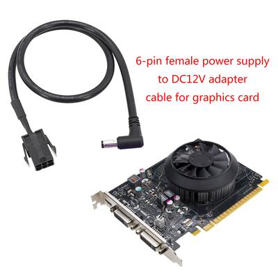 Essential Graphics Card 6Pin Female to DC 12V 5.5X2.1mm Connector Adapter Cable для стабильного подключения видеокарты