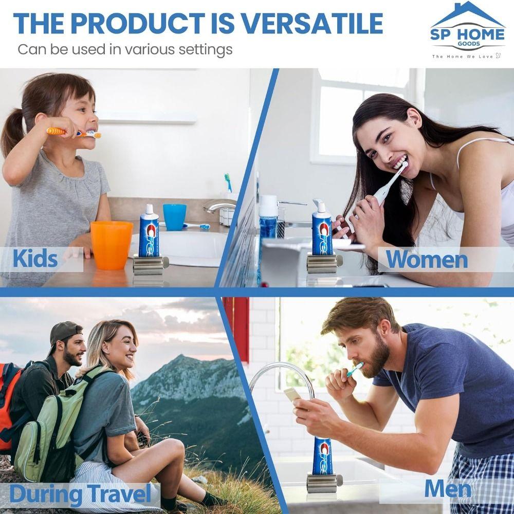 Practical Toothpaste Tube Wringer Stainless Steel Toothpaste Rollers Toothpaste Squeezer Children