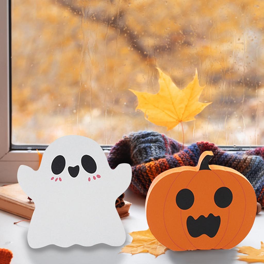 Halloween Desktop Ornaments Wooden Crafts Creative Holiday Party Decorations
