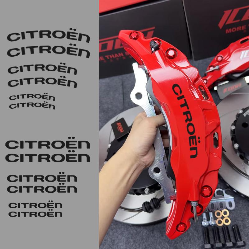 6Pcs Sticker Brake Caliper Sticker Label Dodge Logo Personalized Modification Decorative Sticker For Citroen Citroën Picasso C3 ajy256