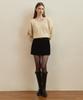 Adowl Suede A Line Mini Skirt - Black