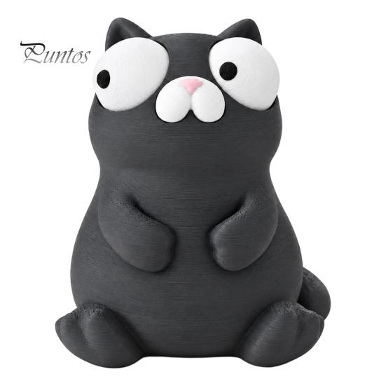 Уникальный Офисный Декор 3D Печатная Фигурка Забавного Мультяшного Кота и Гуся с Подвижными Глазами, Гибкая Игрушка с Выражением Глаз, Милый Декор Животного для Стола, Снятие Стресса