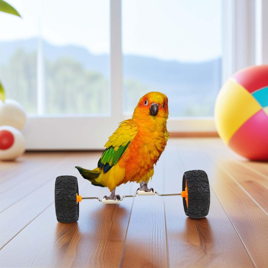 Parrot Balance Bike Row Roller Bird Cage Balancing Toy Cage Sports Supplies Cockatiels Balance Vehicle For Wood Perch Glass