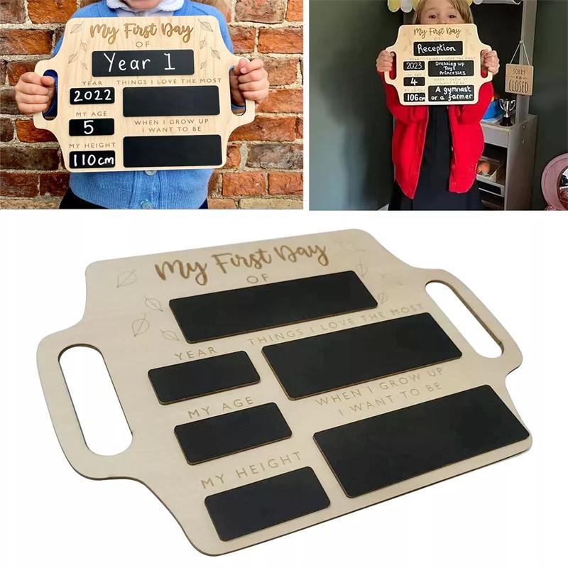 First Day Of School Sign Portable Hang Back School Blackboard Sign Personalized First Day Of School Chalk Board Po Prop