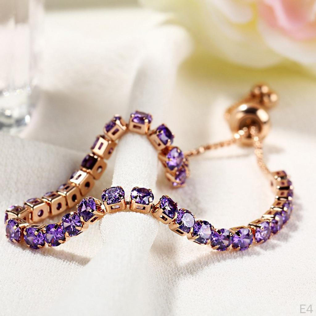 Хрустальный теннисный браслет Регулируемая застежка-бусина Подарки на день рождения