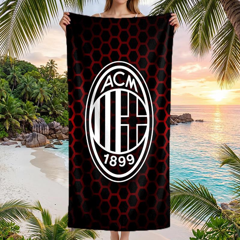 AC Milan Beach Towel Soft Microfiber Summer Towel Quick Dry Absorbent Towel for Beach Swimming Pool Travel