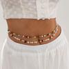 Ingemark 2Pcs/Set Boho Trendy Summer Bikini Sexy Waist Belly Chain Women Multilayer Vintage Rice Beads Body Chain Charm Jewelry