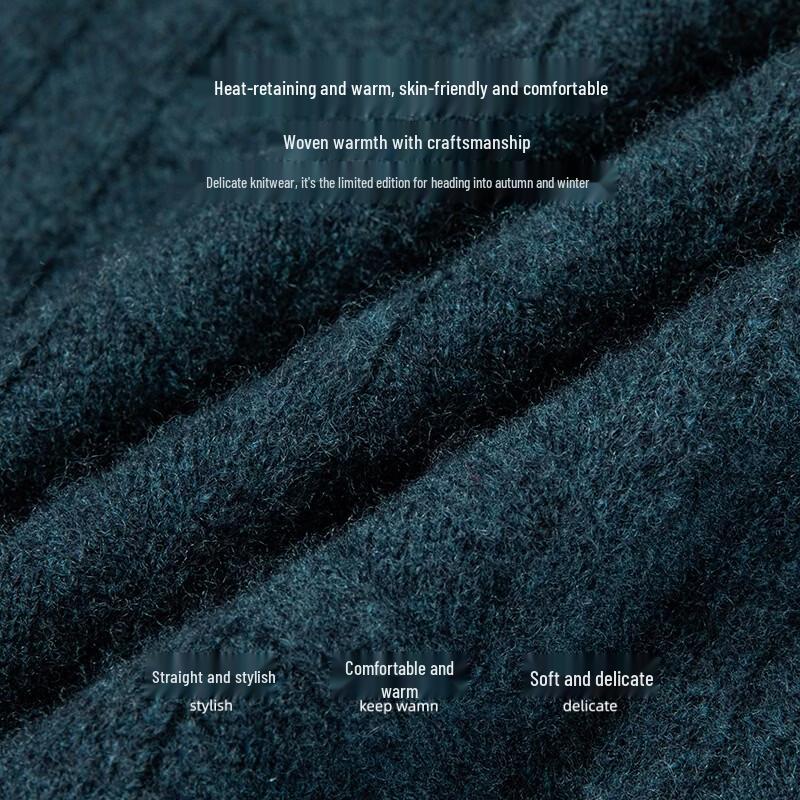 Pierre Cardin Men's Merino Wool Cable Knit Sweater