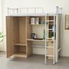 Iron Frame Loft Bed with Desk – Ideal for Dorms and Apartments