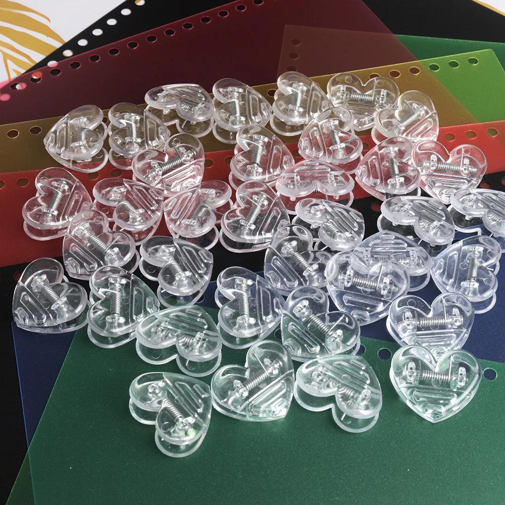 10 шт./лот скрепки в форме сердца, симпатичные многоцелевые маленькие пластиковые скрепки для школьников и студентов