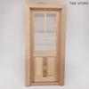 1Pcs Unpainted Wood Door 1/12 Dollhouse Miniature DIY Accessories Model Toys