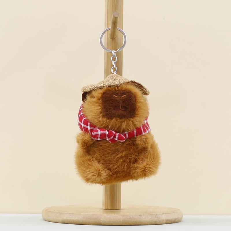 Capybara Plush Cute Backpack Clip Stuffed Animal With Durable Material Toy