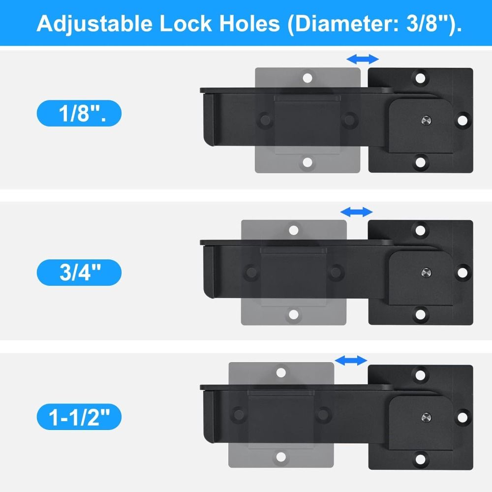 Anti-Rust Door Latch Lock With Screws Fence Latch Heavy-Duty Flip Gate Latch Sliding Open Door