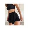 Women's Black Loose Cut Tights Sports Shorts Skirt Black