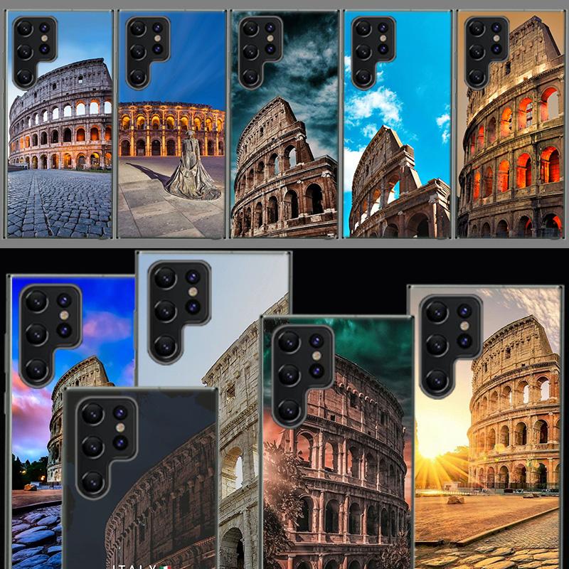 Colosseum Rome Italy Capa Phone Case For Samsung S26 Ultra S25 Edge Galaxy S23 S21 S20 S24 FE S22 S10 Plus Cover Clear TPU Shell