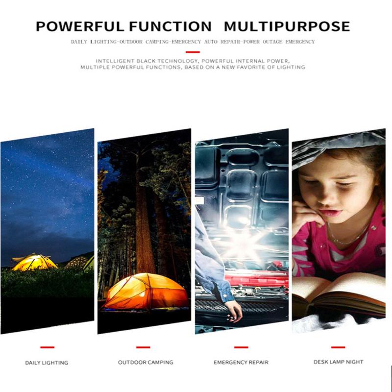 Кемпинговый светильник, светодиодный поворотный переключатель, магнитный крючок, портативная лампа для лошадей, для наружного кемпинга, аварийное освещение