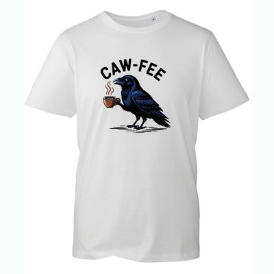 Cawfee T Shirt Funny Crow Coffee Drinking Raven Graphic Bird Mens Womens Tee Top