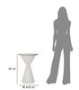 Table White Double Cm Ø 44,5X63