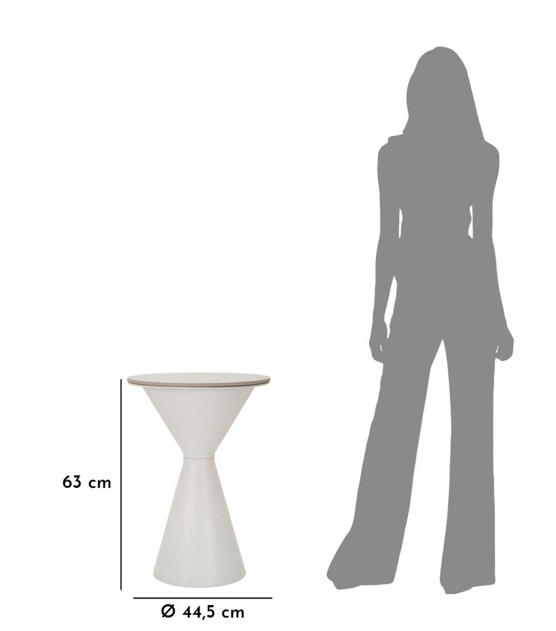 Table White Double Cm Ø 44,5X63