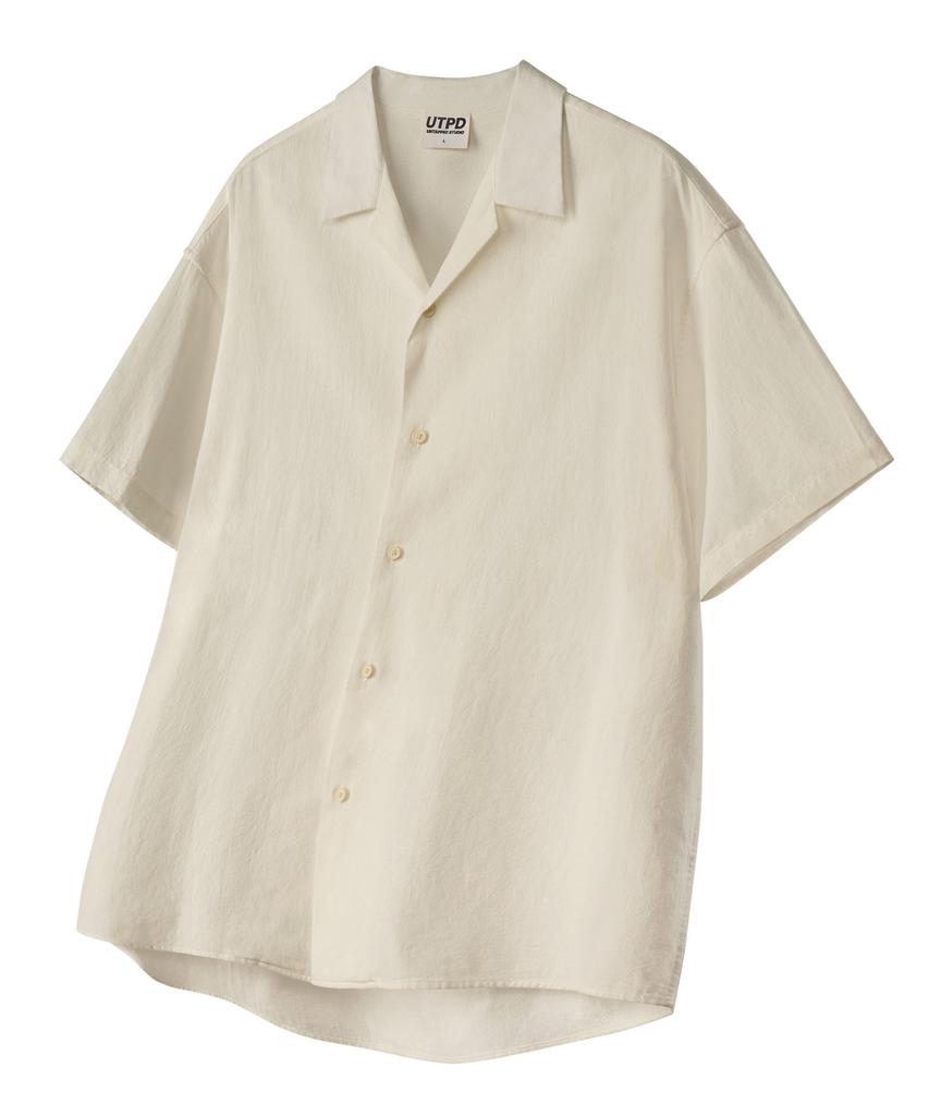 UNTAPPED STUDIO Oversized Linen Open Collar Short Sleeve Shirt 5 Colors (Type B)