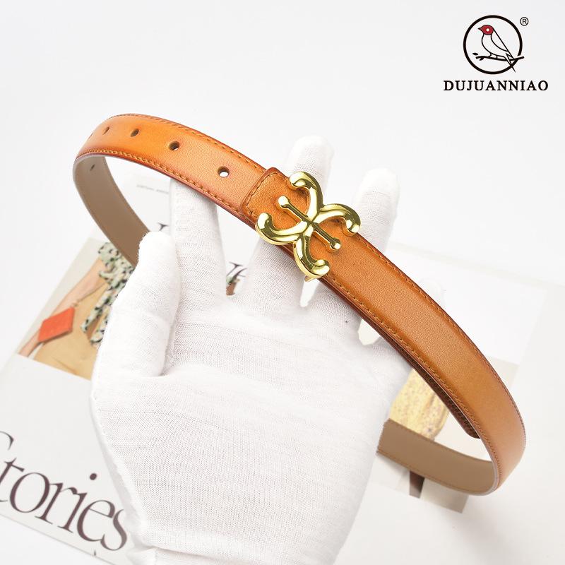 Cowhide Belt Women'S Decorative Shirt Jeans Belt Women'S Leather Belt 2.3Cm
