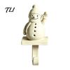 Door Hanging Hook Christmas Snowman Stocking Hook, Wall Mounted Decorative Holder, Home Festive Entryway Organizer Storage for Fireplace Towels