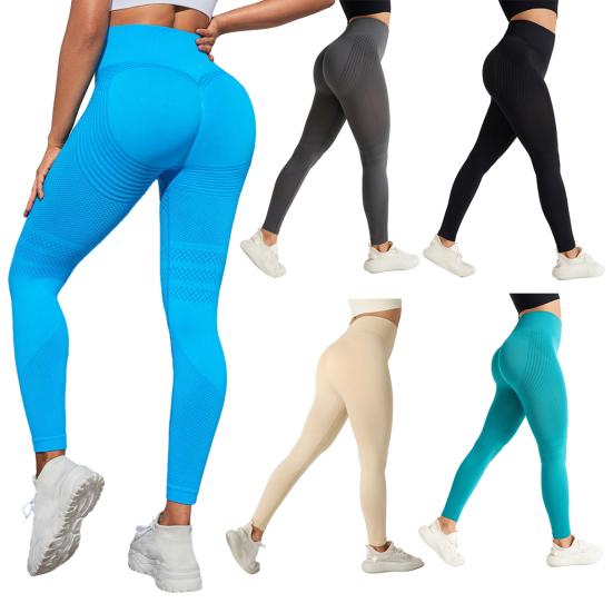 Женские леггинсы для йоги, утягивающие живот, подтягивающие бедра, с высокой талией, бесшовные обтягивающие брюки для тренировок, эластичные, корректирующие фигуру, компрессионные брюки