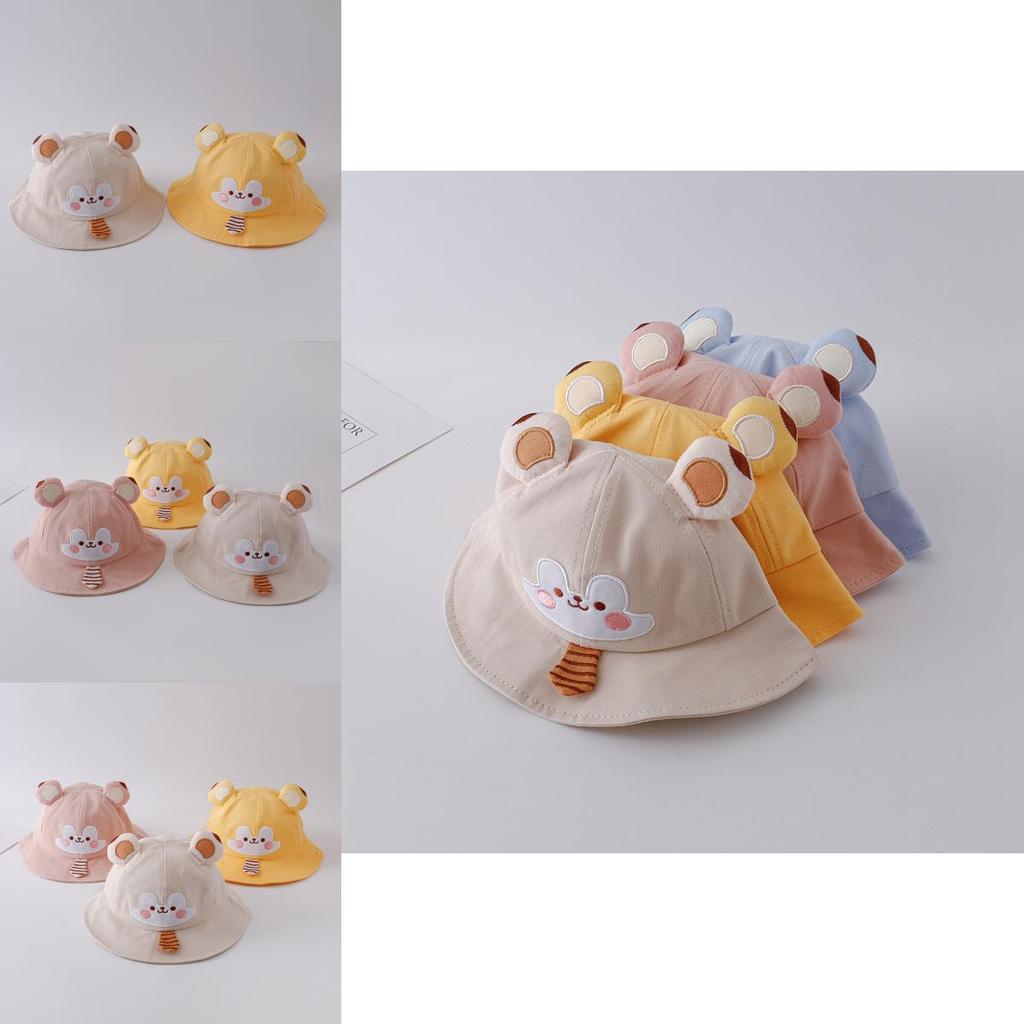 Cute Cartoon Tie Fisherman Hat For Baby Boys Girls Sun Protection Spring Summer