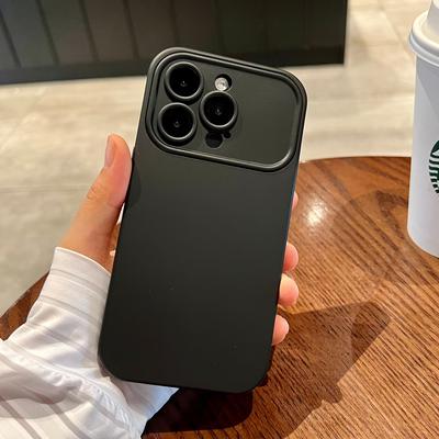 Роскошный матовый мягкий силиконовый чехол для телефона Iphone 14 13 12 11 Pro Max X Xr Xs, противоударный индивидуальный чехол с большим окном камеры