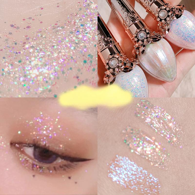 Жидкие тени для век с бриллиантами и блестками, перламутровый шелкопряд, осветляющие тени для век в стиле ретро