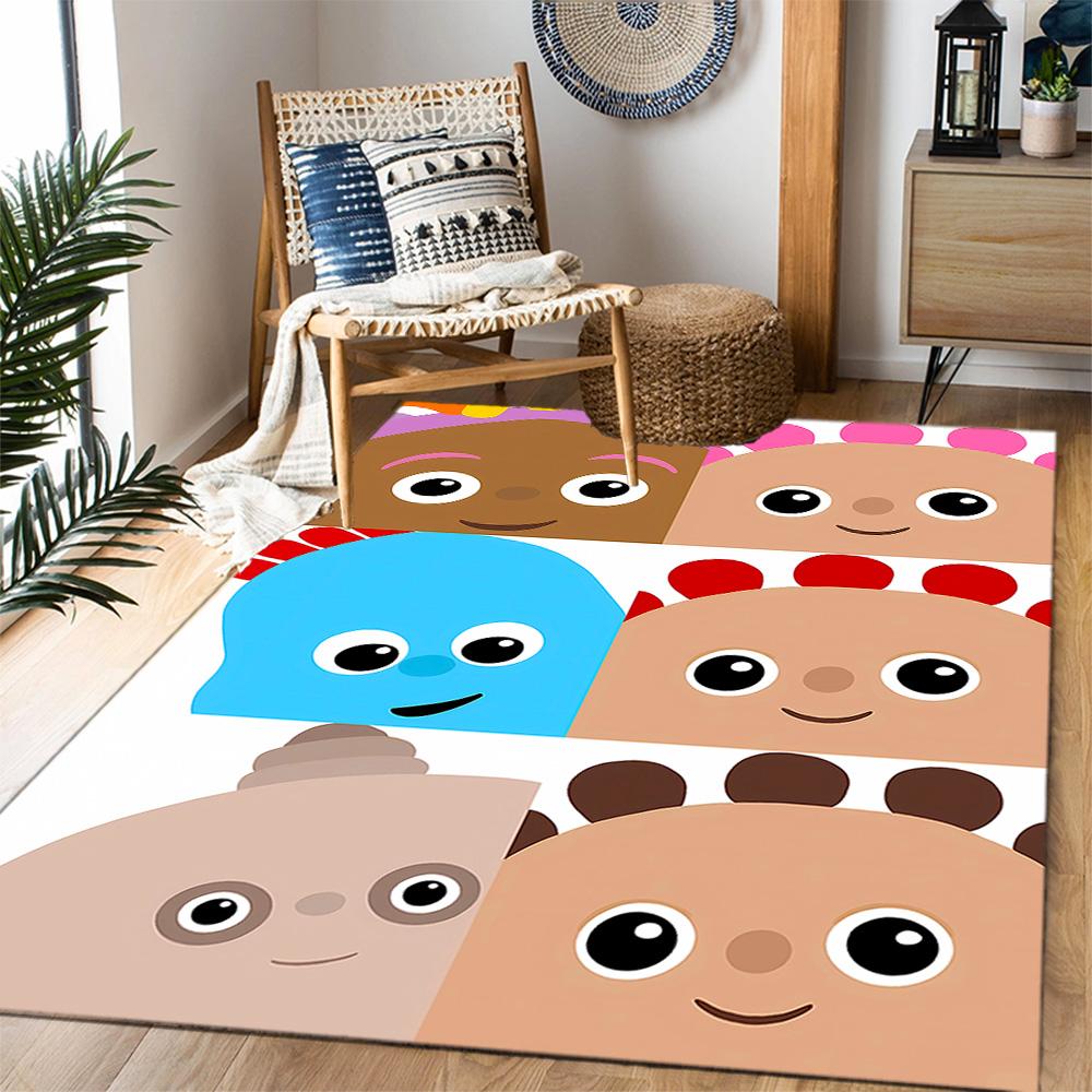 In The Night Garden Characters Themed Anti-Slip Rugs - Polyester Home Decor, Suitable for Bedrooms, Living Rooms, Doorways, Studios, and Decorations