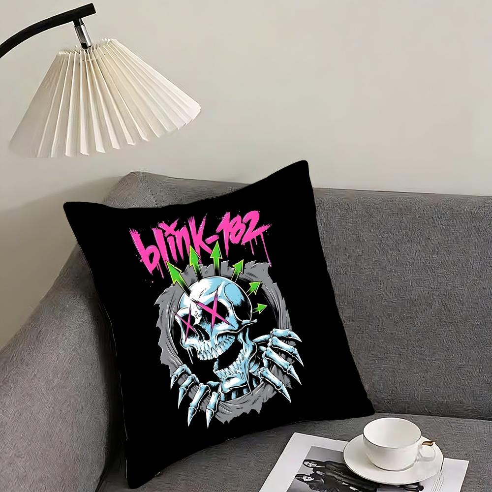 Чехол для подушки с принтом группы B-Blink 182 Ультрамягкая, приятная для кожи ткань Комфорт как в облаках и скрытая молния