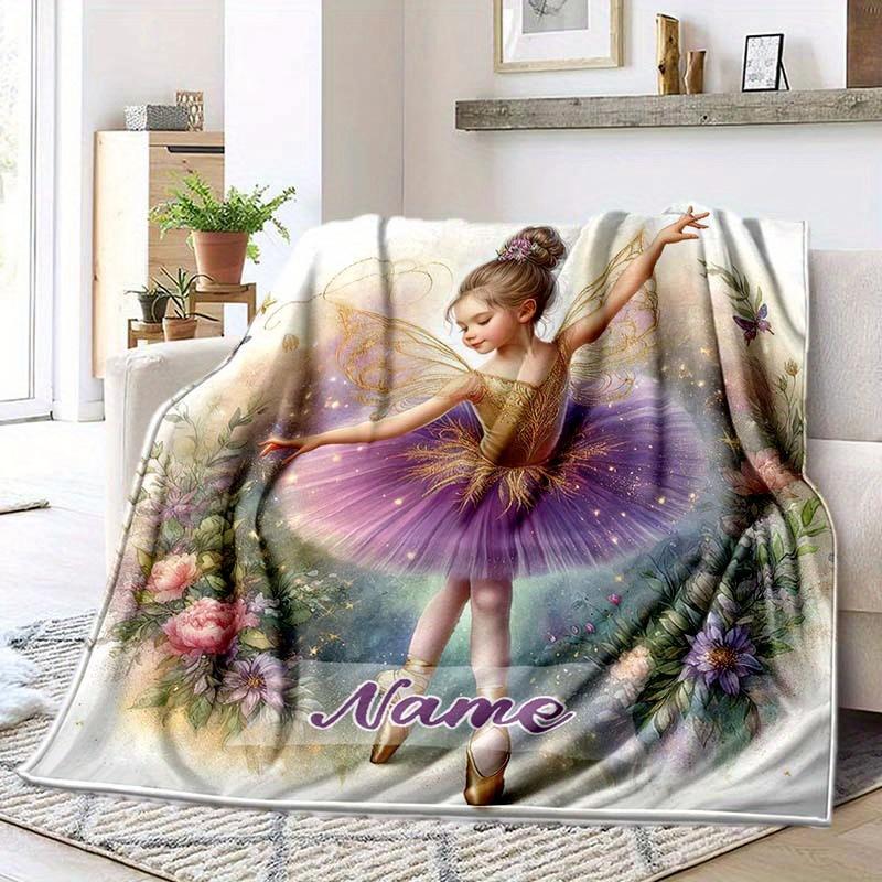 Love Dancing Customize Your Name Blanket Used For Chair Office Sofa Bed Camping Soft And Warm Giving Friends And Relatives Birthday Graduation Gift