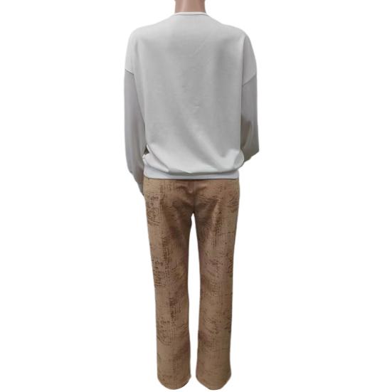 Женские повседневные топы с круглым вырезом и длинными рукавами, толстовка обычного кроя, толстовка с блестками и декором в виде глаз, горячее тиснение