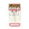 Gamakatsu Treble Hook White Feather Size 4 ,2 Per Pack (3693)