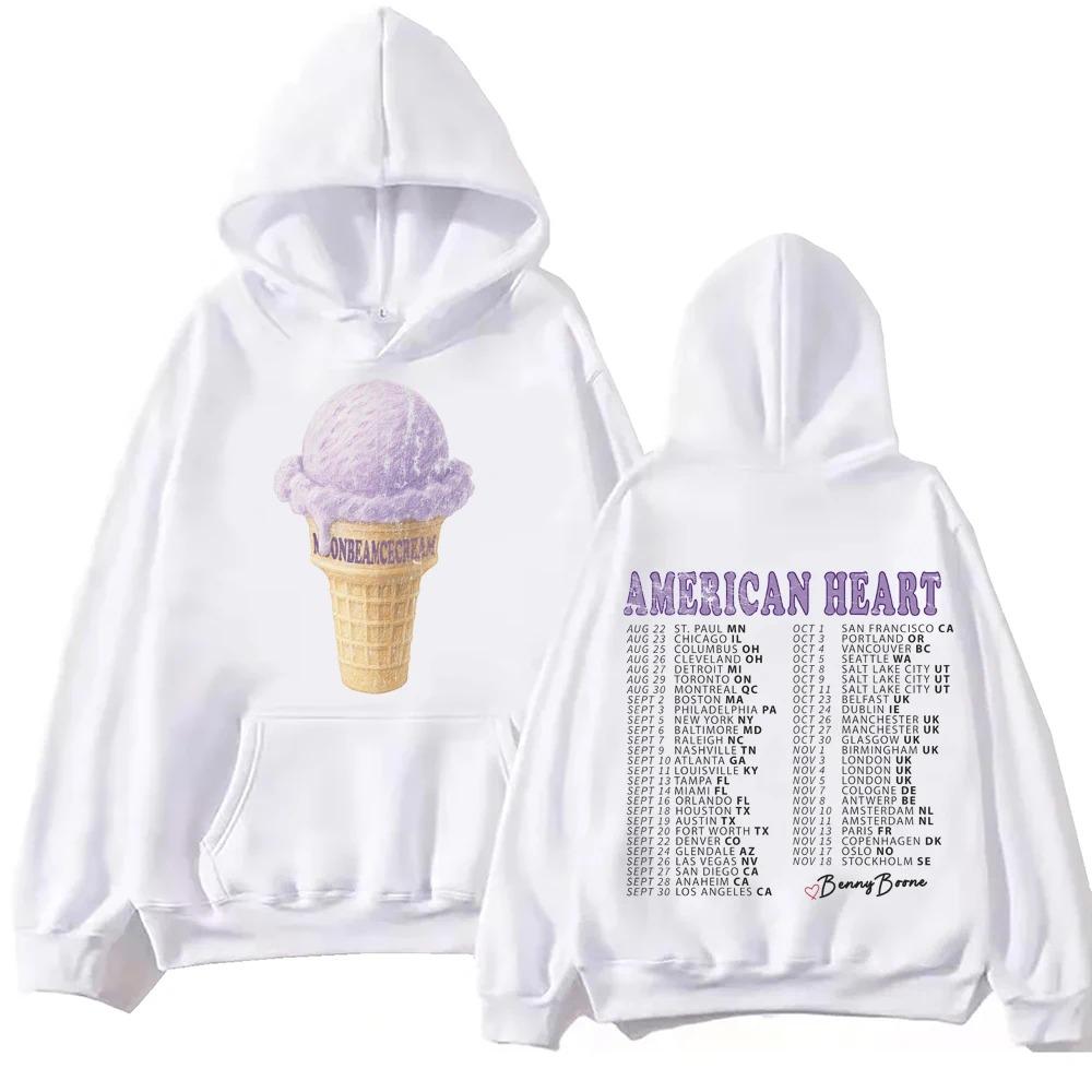 Худи Benson Boone American Heart Tour 2026 Мужское Женское Харадзюку С длинным рукавом Пуловер Топы Толстовка Подарок