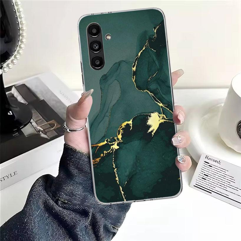 Модный геометрический мраморный чехол для телефона для Samsung Galaxy A13 A14 A15 A16 A17 A53 A54 A55 A56 A57 A33 A34 A35 A36 A37 A23 A24 A25 A