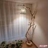 Solid Wood Bird Cage Perch: Parrot Tree Trunk Stand and Lamp Branch for Household Use