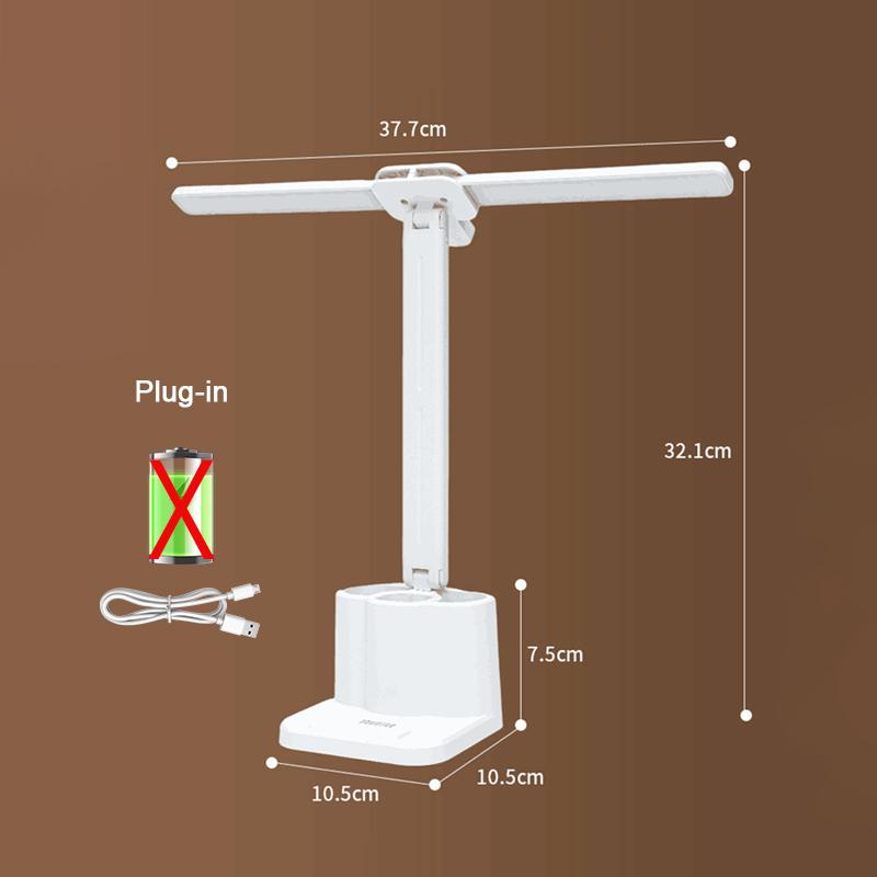 LED Desk Lamp 3 Levels Dimmable Touch Night Light USB Rechargeable Eye Protection Foldable Table Lamp For Bedroom Bedside Desk