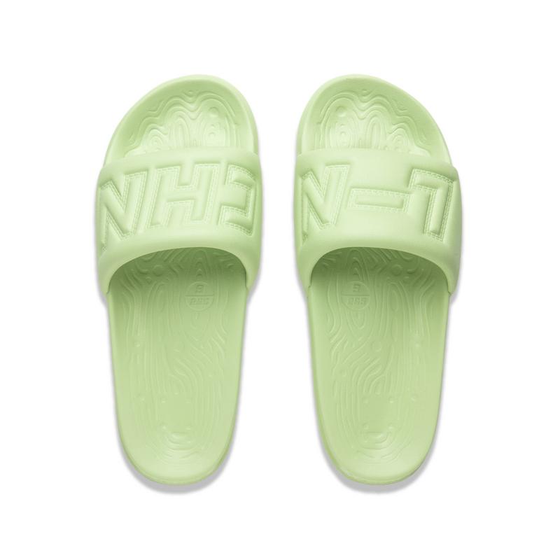 Li Ning Fashion Trendy Slide Sandals Unisex Shoes Green AZSV023-3