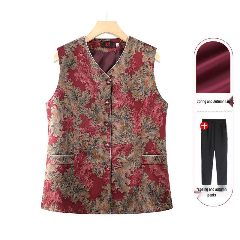 Orta Yaşlı ve Yaşlı Kadınlar İçin Büyükannenin Hafif Sonbahar Yeleği - İlkbahar ve Sonbahar İçin Kolsuz Ceket