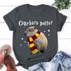 Capybara Potter T Shirt For Men New Popular Summer T-Shirt Graphic Print Short Sleeve Women Fashion Casual Outdoor Tees Tops