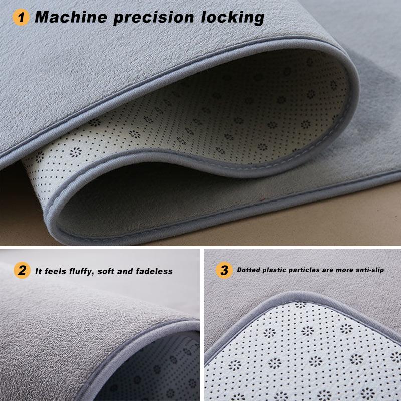 Мягкий ковер из кораллового флиса для гостиной, дивана, журнального столика, коврик для детской спальни, звукоизоляционный мат, подушка для балкона, домашний декор, серый