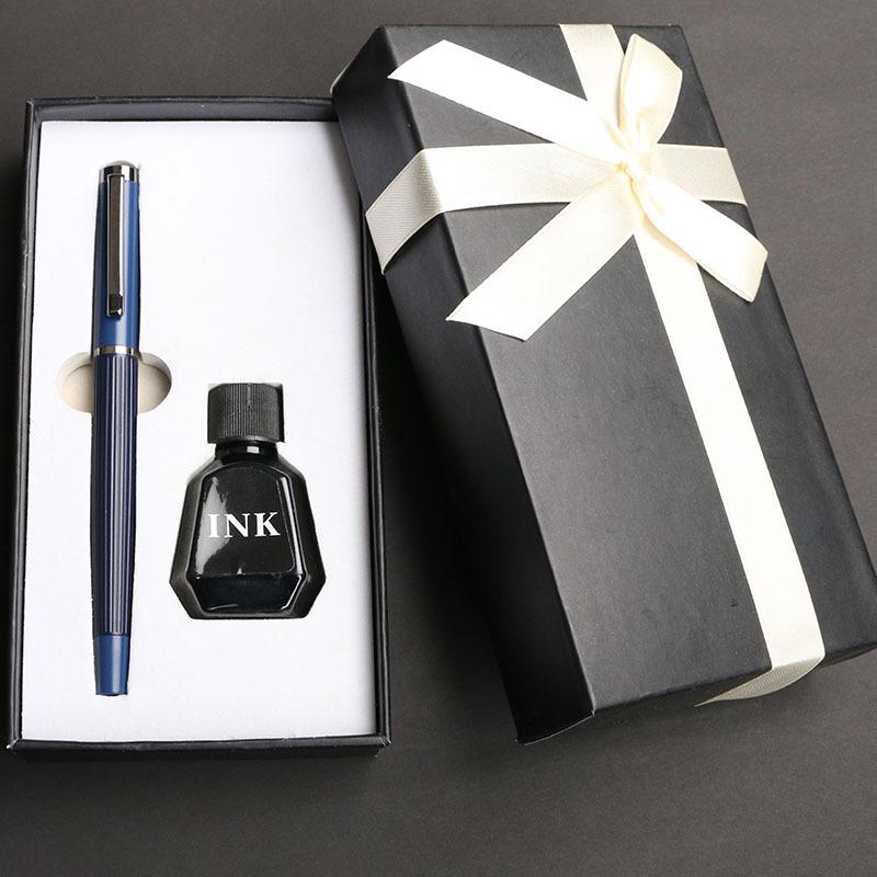 Morandi Fountain Pen Accounting Dark Nib Ink Hard Pen Handwriting Practice Gift Box For School, Teacher'S Day Prize, New Year Gift