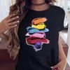 Maycaur Новая цветная футболка с 3D принтом ногтей, унисекс, летняя, женская, Tumblr, повседневная одежда