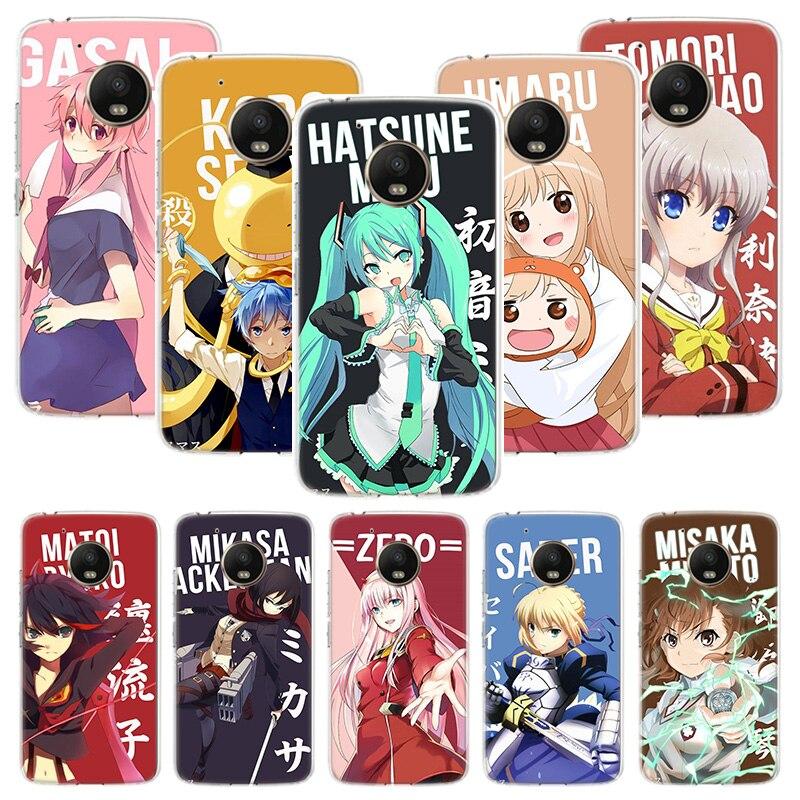 Anime Protagonist Cute Girl Phone Case For Motorola Moto G9 G8 G7 G6 G5 E6 E5 E4 Plus Play Power One Action Macro Coque Cover Ca