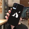 Чехол для телефона с черным котом для VIVO V21E V21 V23 V23E V2109 Y53S Y33S Y55 Y76 Y31 Y21 Y72 Y01 Y21S Y11S