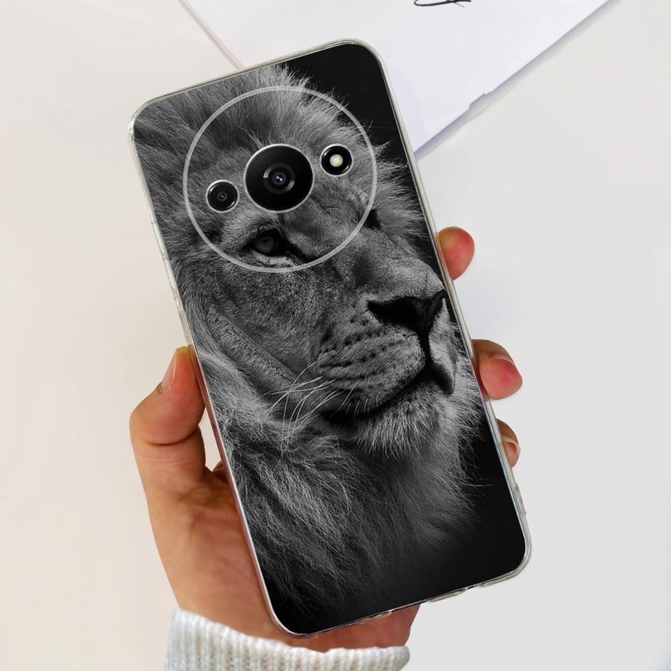 For Funda Xiaomi Redmi A3 Case 2024 Fashion Flower Transparent Silicone Soft TPU Phone Case For Xiomi Redmi A3 RedmiA3 4G Covers