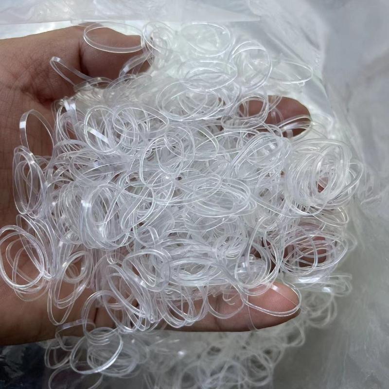 1000Pcs One-time Mini High Elasticity Hair Tie Transparent Hair Band Small Rubber Band Hair Elastic Braids Plaits Braiding Band New