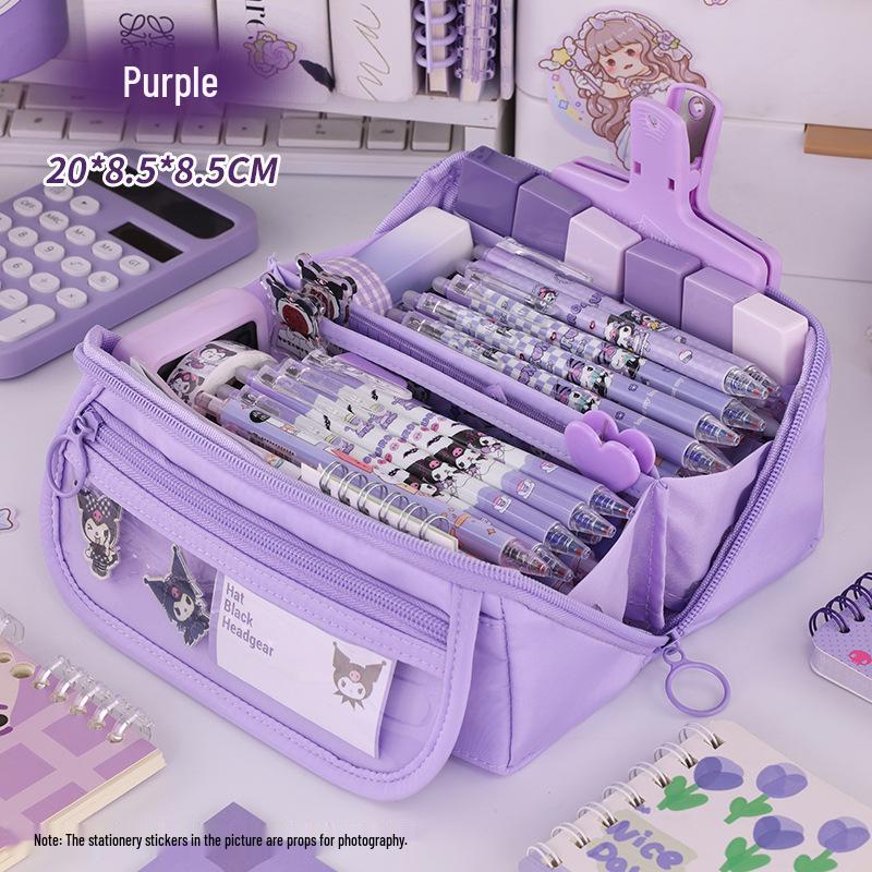 9-Layer Transparent Prism Pencil Case - Stylish, Spacious, Suitable for Primary & Middle School Students